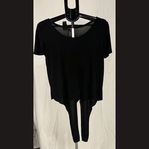 Star Vixan Women’s Black Bodysuit Size M Sleek Stretchy Sexy Fit